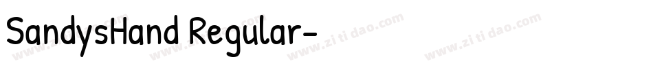 SandysHand Regular字体转换